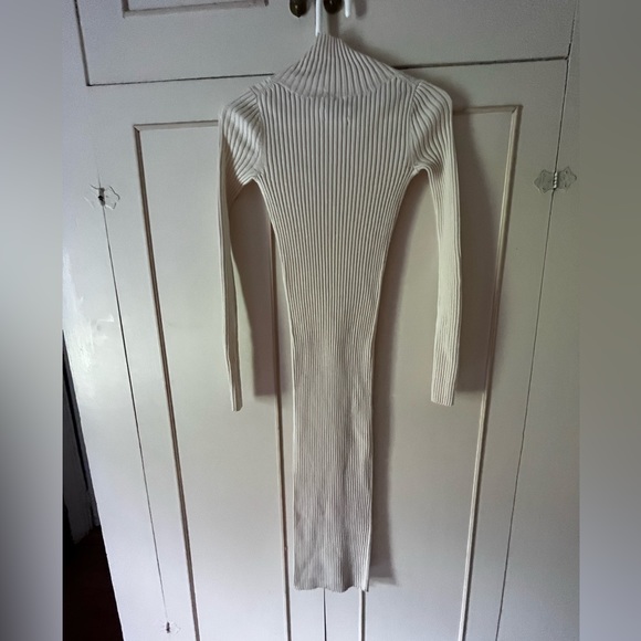 All Saints white long sleeve dress, 100% merino wool - Picture 4 of 4